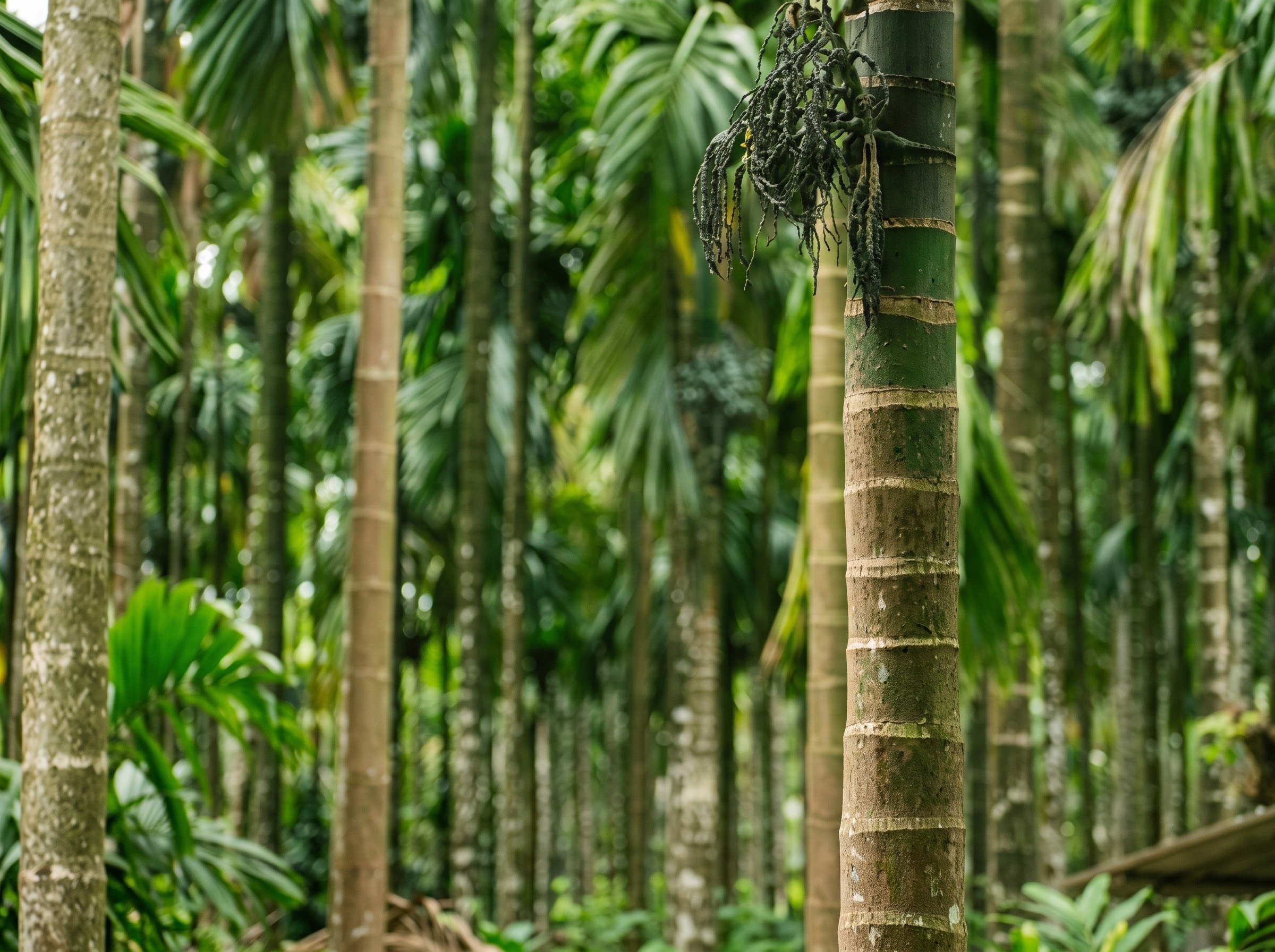 Areca- und Bananenhaine rund um das Retreat in Yellapur